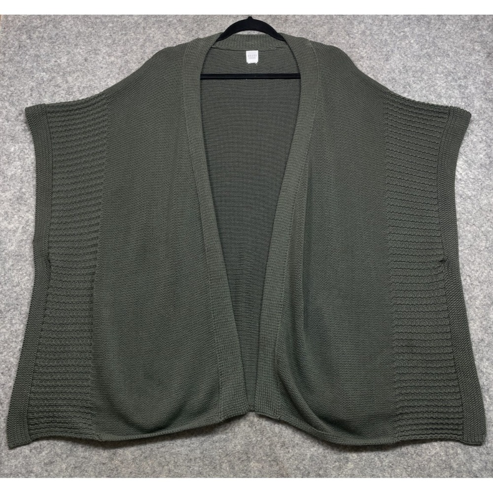 Zestt Organics Organic Cotton Arden Poncho Green One Size Sweater
